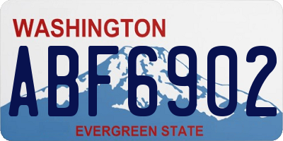 WA license plate ABF6902
