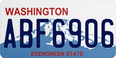WA license plate ABF6906