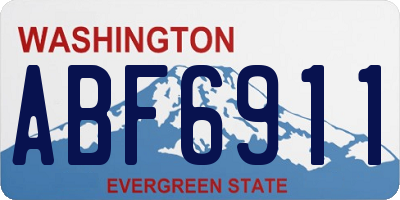 WA license plate ABF6911