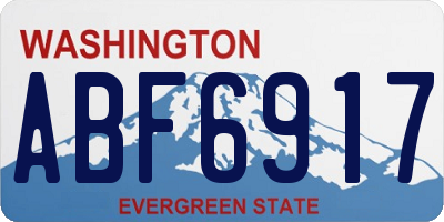WA license plate ABF6917