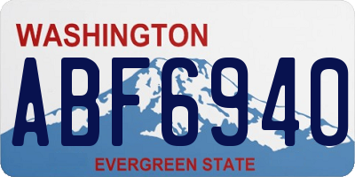 WA license plate ABF6940