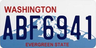 WA license plate ABF6941
