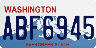 WA license plate ABF6945