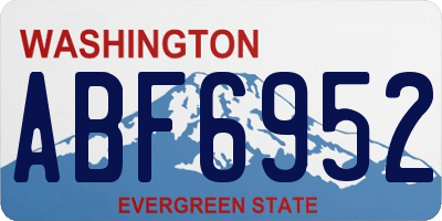 WA license plate ABF6952