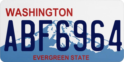 WA license plate ABF6964