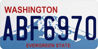 WA license plate ABF6970
