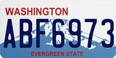 WA license plate ABF6973