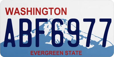 WA license plate ABF6977