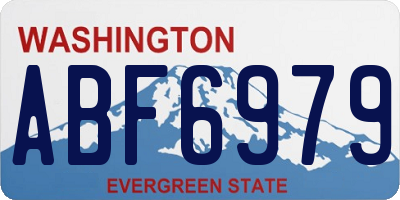 WA license plate ABF6979