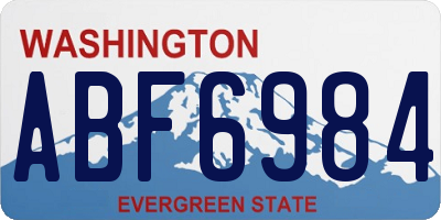 WA license plate ABF6984