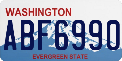 WA license plate ABF6990