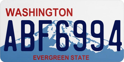 WA license plate ABF6994