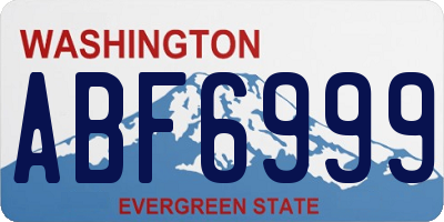 WA license plate ABF6999