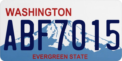 WA license plate ABF7015