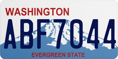 WA license plate ABF7044