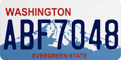 WA license plate ABF7048