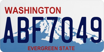 WA license plate ABF7049