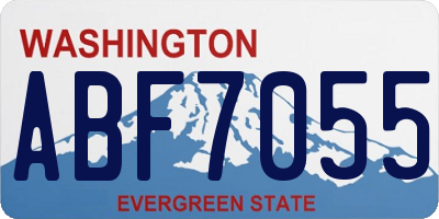 WA license plate ABF7055