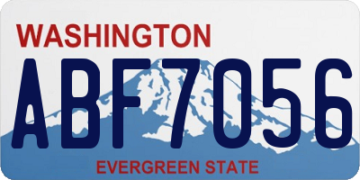 WA license plate ABF7056
