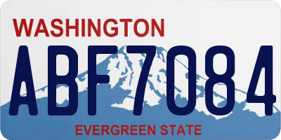 WA license plate ABF7084