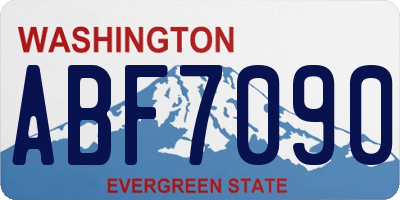 WA license plate ABF7090