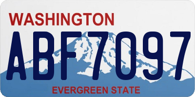 WA license plate ABF7097