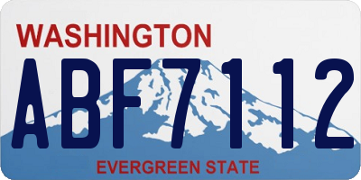 WA license plate ABF7112