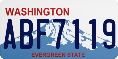 WA license plate ABF7119
