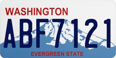 WA license plate ABF7121