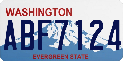 WA license plate ABF7124