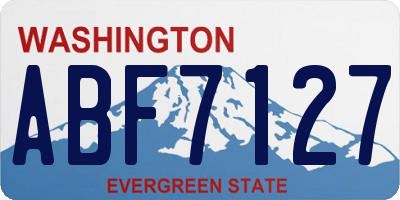 WA license plate ABF7127