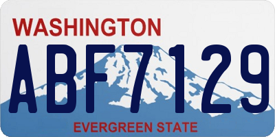 WA license plate ABF7129