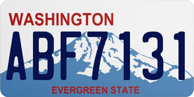 WA license plate ABF7131