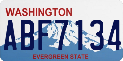 WA license plate ABF7134