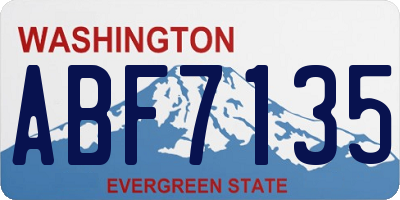 WA license plate ABF7135