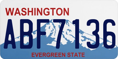 WA license plate ABF7136