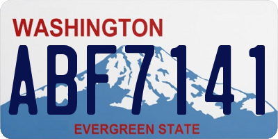 WA license plate ABF7141