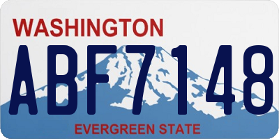 WA license plate ABF7148