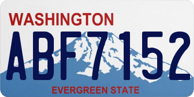 WA license plate ABF7152
