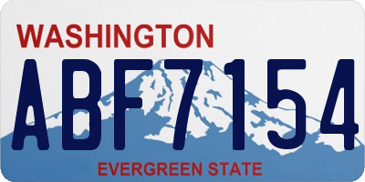 WA license plate ABF7154