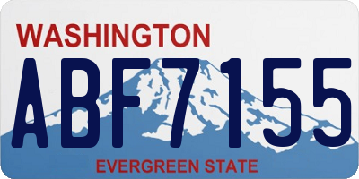 WA license plate ABF7155
