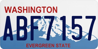 WA license plate ABF7157