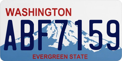 WA license plate ABF7159
