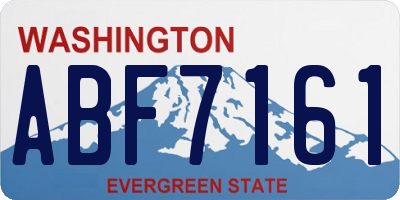 WA license plate ABF7161