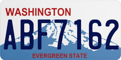 WA license plate ABF7162