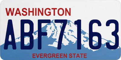 WA license plate ABF7163