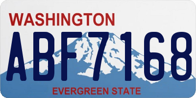 WA license plate ABF7168