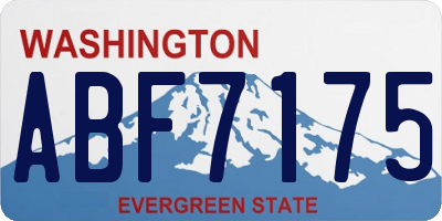 WA license plate ABF7175