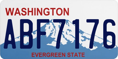 WA license plate ABF7176