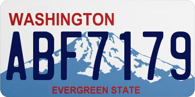 WA license plate ABF7179